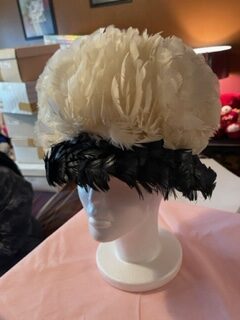 35 - White with Black Trim Hat