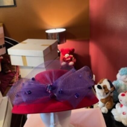 48 - Red with Purple Bow