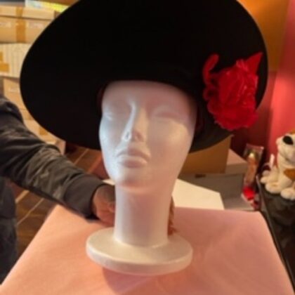 52 - Black with Red Rose