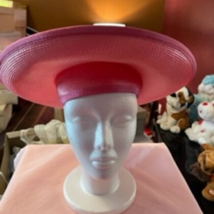 54 - Pink Hat with White Flower