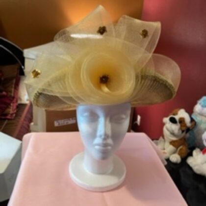 55 - Light Gold with White Bow