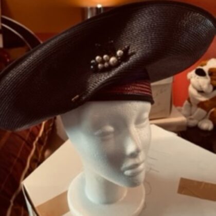 63 - Black Hat With Red Bow