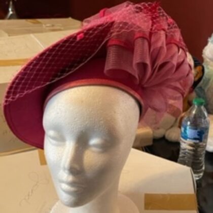 66 - Plum Hat with net